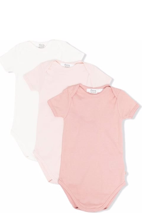 Bodysuits & Sets for Baby Boys Bonpoint 3 Body Pack In Pink And White Cotton