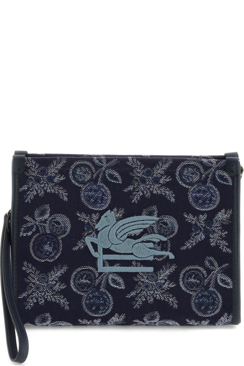 Clutches for Women Etro Jacquard Apples Pouch