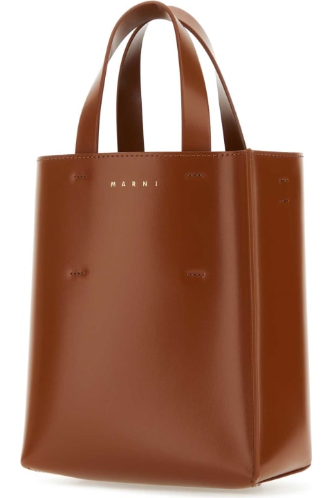 ウィメンズ Marniのバッグ Marni Brown Leather Mini Museo Handbag