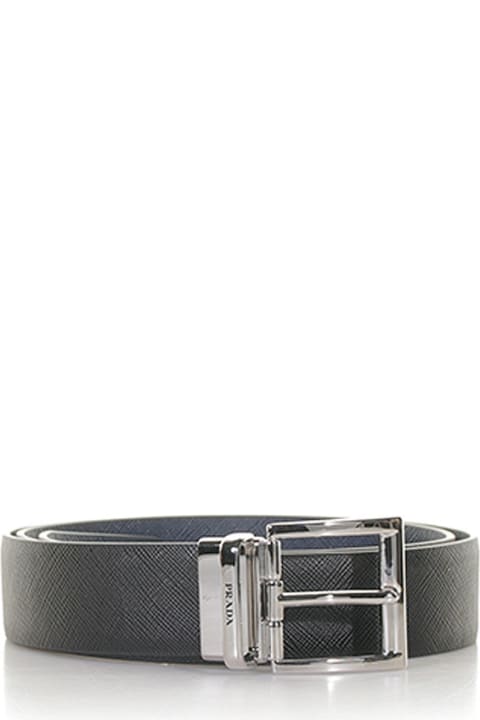 Prada Accessories for Men Prada Reversible Belt In Saffiano Leather