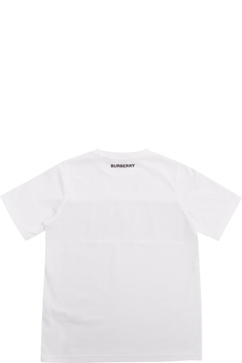 Burberry T-Shirts & Polo Shirts for Girls Burberry White T-short With Print