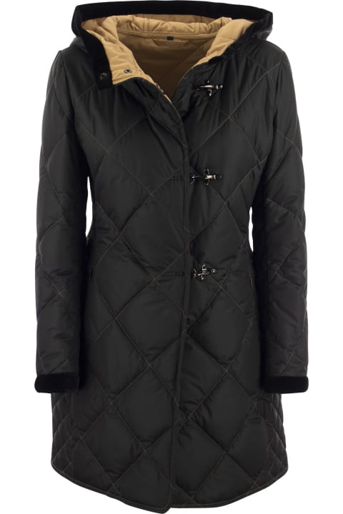 Fashion for Women Fay Virginia Quilted Coat With Hood