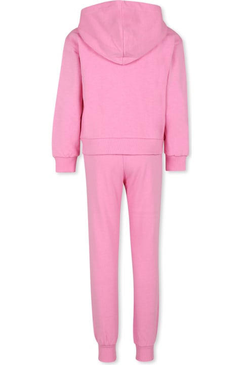 Jumpsuits for Girls Moschino Pink Suit For Girl With Teddy Bear