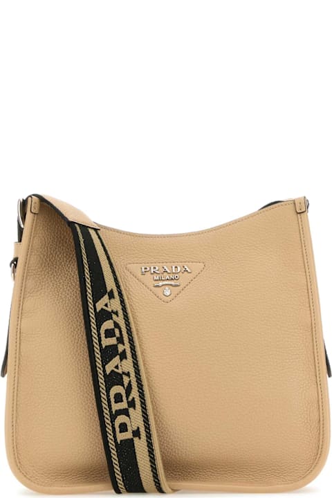 Fashion for Women Prada Sand Leather Crossbody Bag