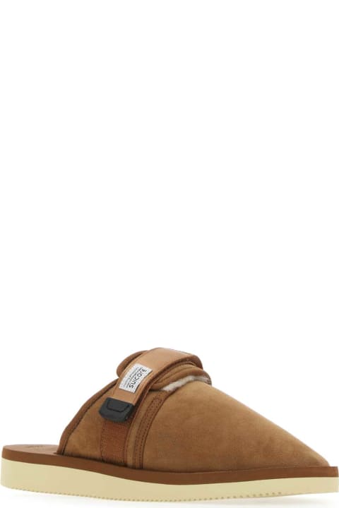 SUICOKE لـ Kids SUICOKE Biscuit Suede Zavo Slippers