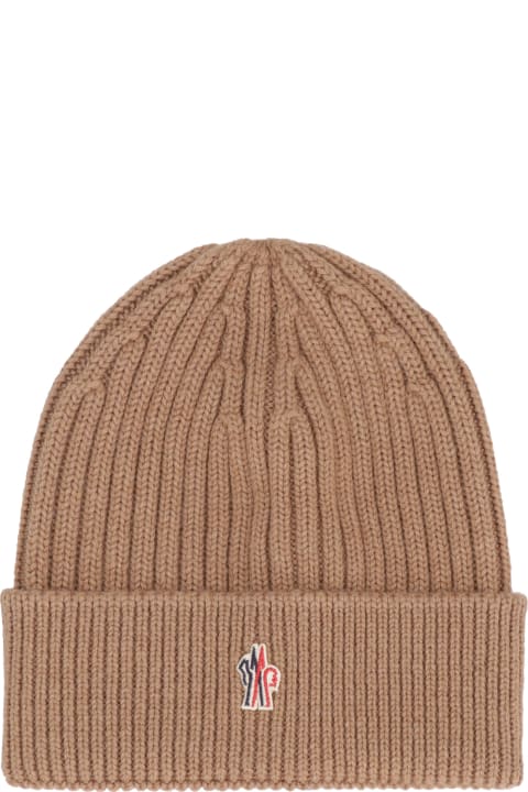 Hats for Men Moncler Grenoble Ribbed Knit Beanie