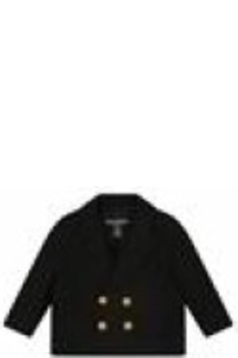 Homeware Balmain Black Jacket For Baby Boy With Labyrinth