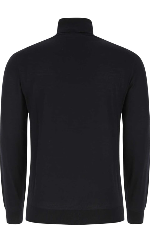 Sweaters for Men Prada Midnight Blu Wool Sweater
