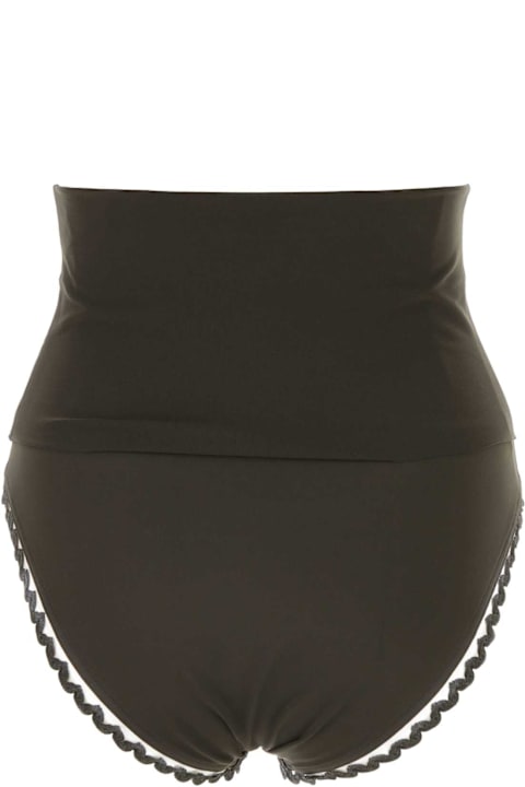 أدوات منزلية Eres Dark Brown Stretch Nylon Bikini Bottom