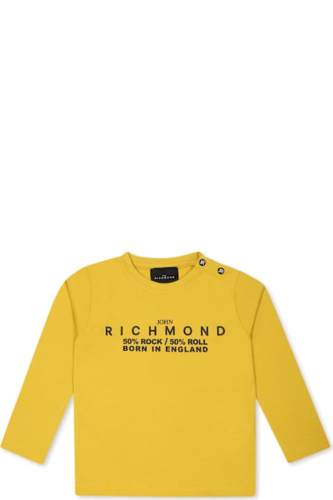 Sale for Kids Richmond Yellow T-shirt For Baby Boy With Logo