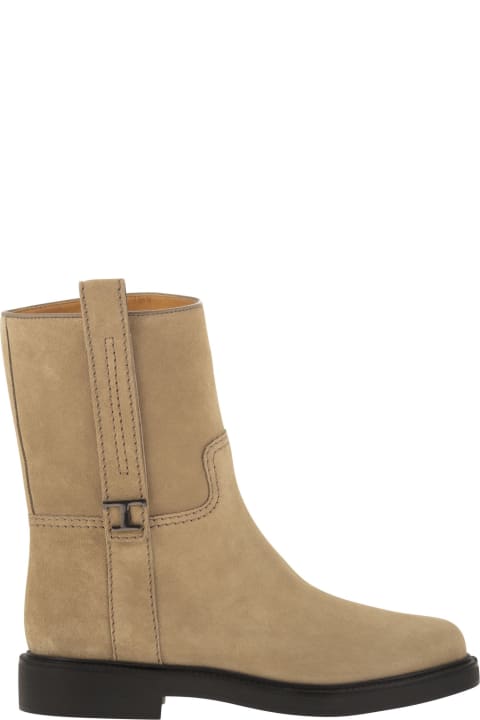Tod's Boots for Women Tod's Suede Ankle Boot