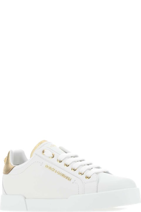 Fashion for Women Dolce & Gabbana White Nappa Leather Portofino Sneakers