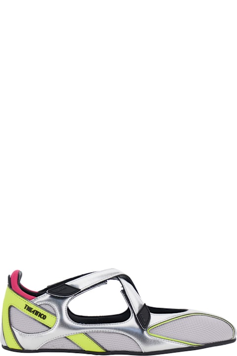 Homeware The Attico 'floor 01' Multicolor Ballet Shoes With Logo On The Side And Cut-out Design In Fabric Woman
