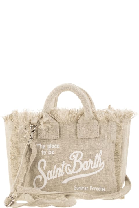 ウィメンズ バッグ MC2 Saint Barth Linen Mini Vanity Bag