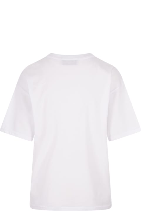 Alessandro Enriquez Topwear for Women Alessandro Enriquez White T-shirt With Mermaid Embroidery