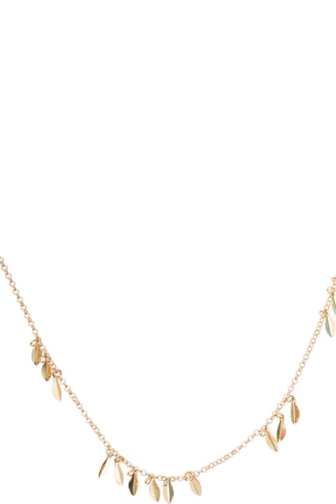 Isabel Marant Woman's Chioker Metal Necklace  With  Leaves Detail