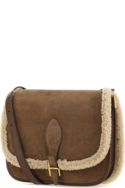 Homeware Saint Laurent Brown Suede Crossbody Bag