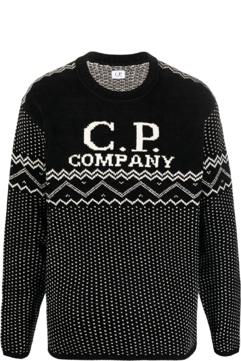 C.P. Company Sweaters for Men C.P. Company Black Cotton Jumper