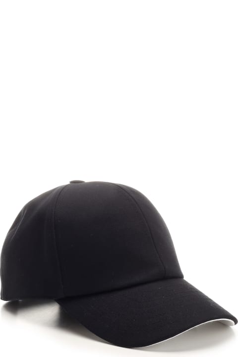 Hats for Women Courrèges Baseball Cap In Black Canvas