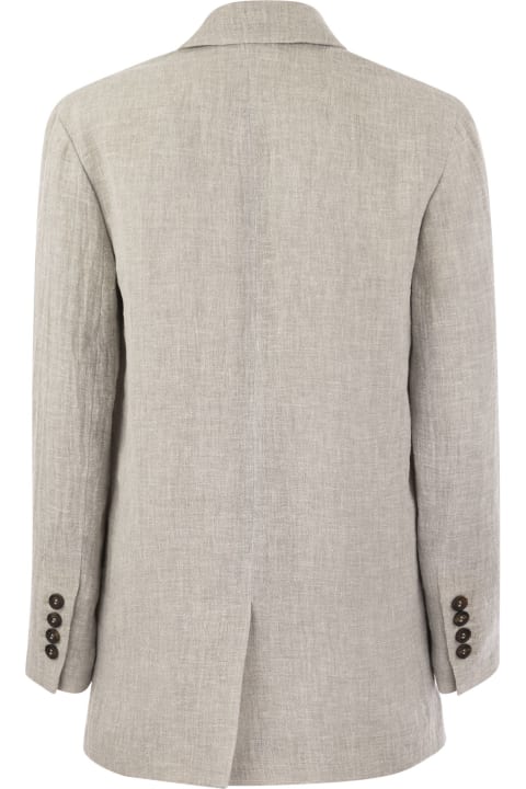 Brunello Cucinelli Coats & Jackets for Women Brunello Cucinelli Lessivè Linen Canvas Jacket