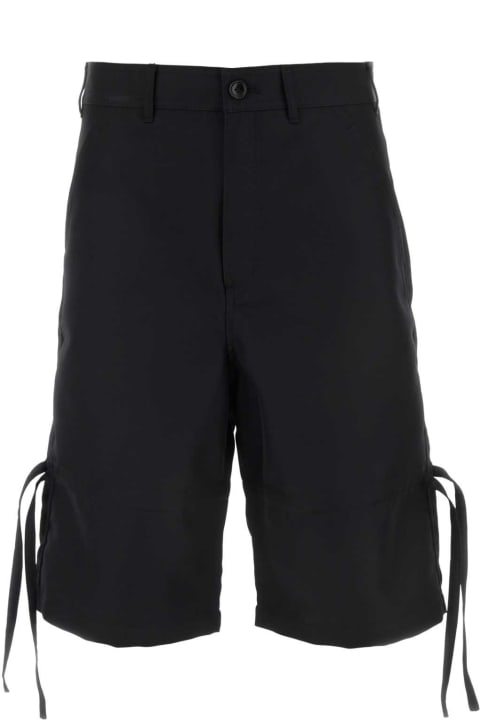 Fashion for Men Comme des Garçons Black Polyester Bermuda Shorts