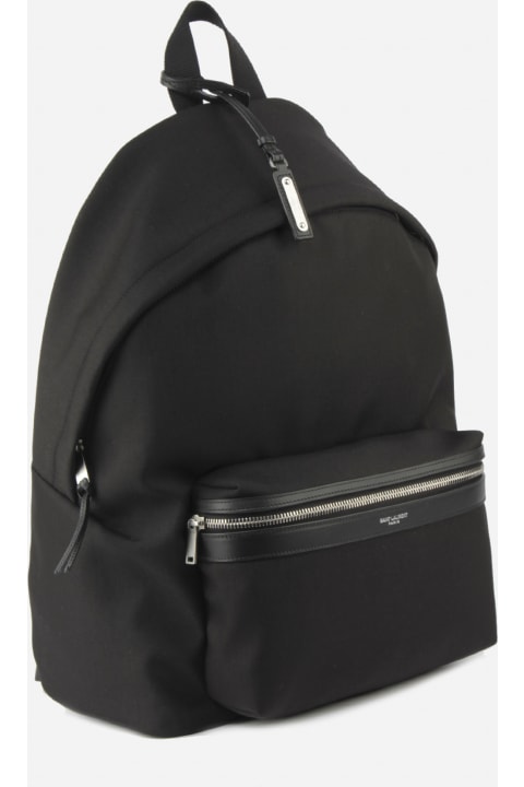 City Backpack In Nylon And Leather
