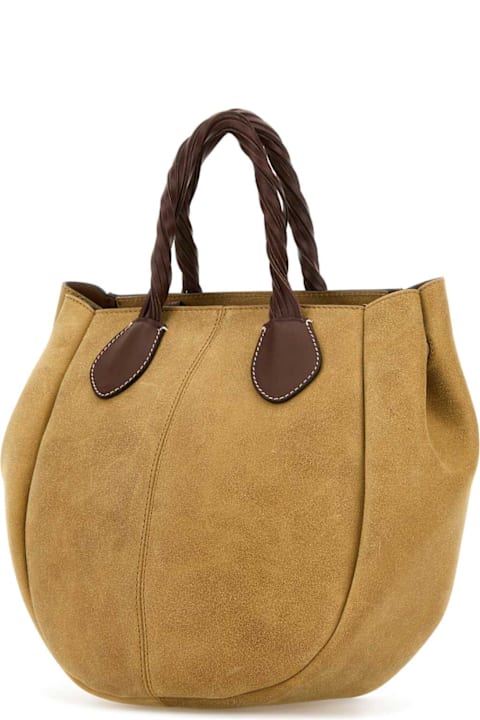 J.W. Anderson لـ Women J.W. Anderson Beige Suede Small Punch Handbag