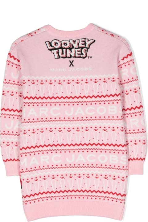 Fashion for Women Little Marc Jacobs Marc Jacobs X Looney Tunes Abito Fucsia Stampato Tema Christmas In Maglia Bambina