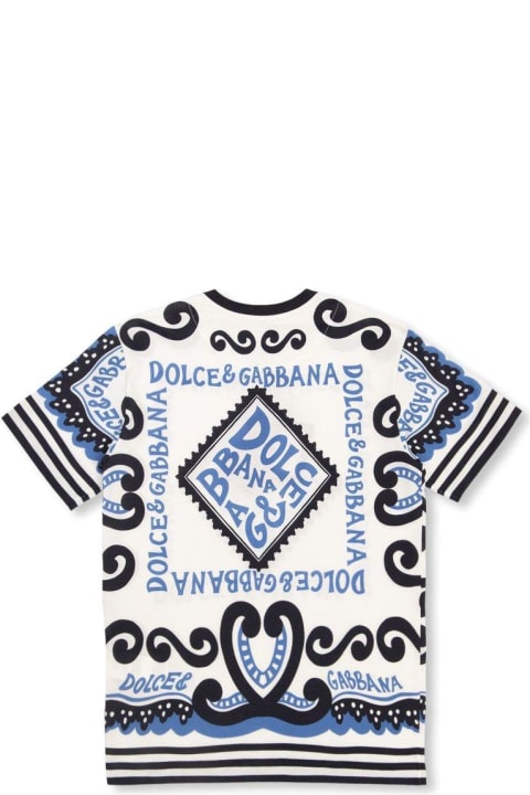 Dolce & Gabbana for Boys Dolce & Gabbana Marina-printed Crewneck T-shirt