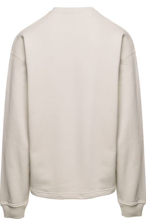 Stone Island for Men Stone Island Crewneck Sweatshirt With Contrasting Logo Print In Cotton Man