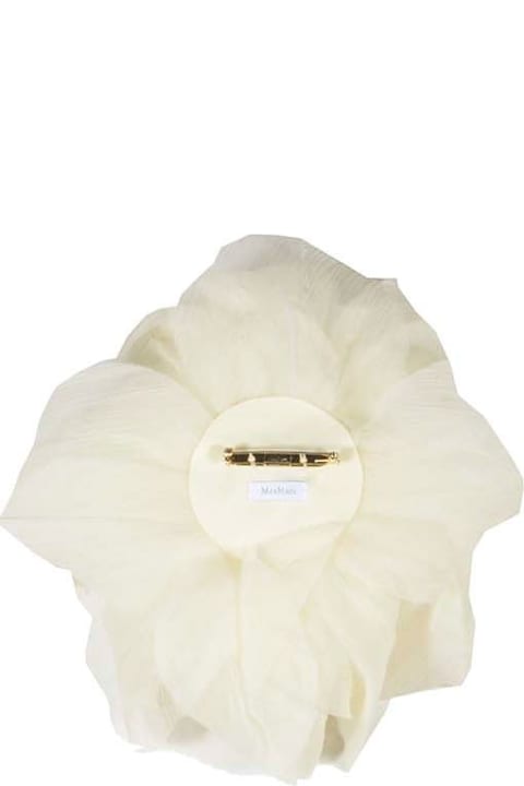 دبابيس زينة لـ السيدات Max Mara Floral Patterned Logo Patch Brooch