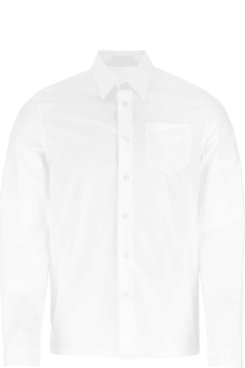 Prada for Men Prada White Poplin Shirt