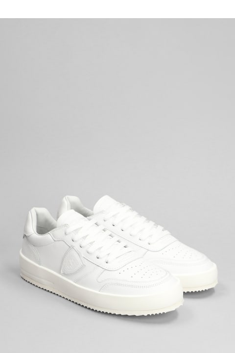 Philippe Model Shoes for Women Philippe Model Nice Low Sneakers In White Leather