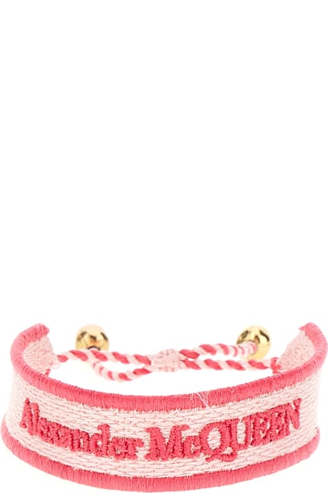 Jewelry for Women Alexander McQueen Embroidered Logo Bracelet