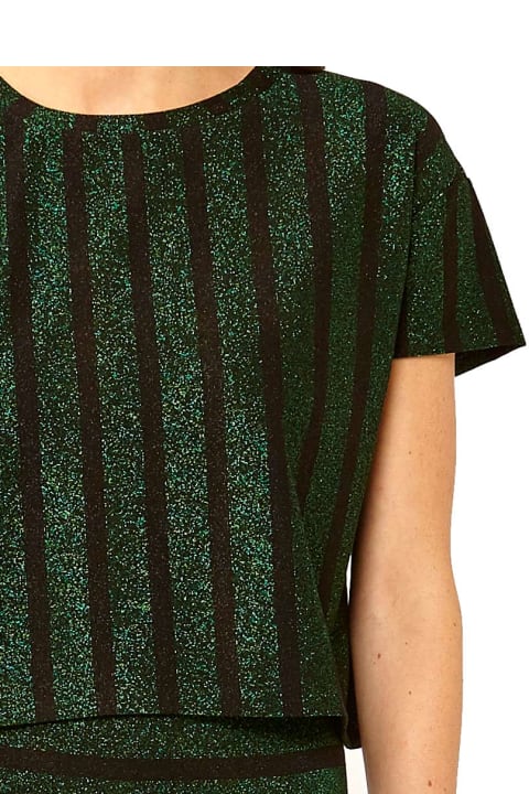 Homeware MC2 Saint Barth Glitter Striped Knitted Top
