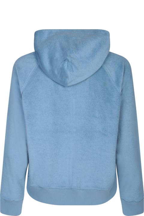 Tom Ford Fleeces & Tracksuits for Men Tom Ford Terry-effect Light Blue Hoodie