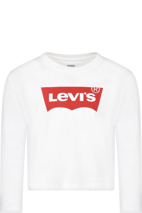 Homeware Levi
s White T-shirt For Kids With Logo