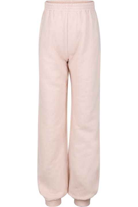 Gucci Bottoms for Girls Gucci Pink Trousers For Girl With Logo Gucci 1921