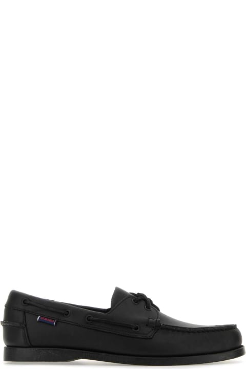 Loafers & Boat Shoes for Men Sebago Black Leather Docksides Portland Loafers