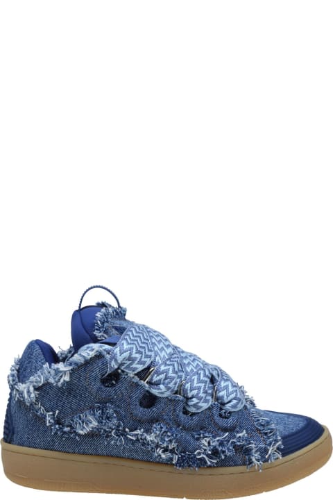 Lanvin Shoes for Women Lanvin Curb Sneakers In Blue Denim