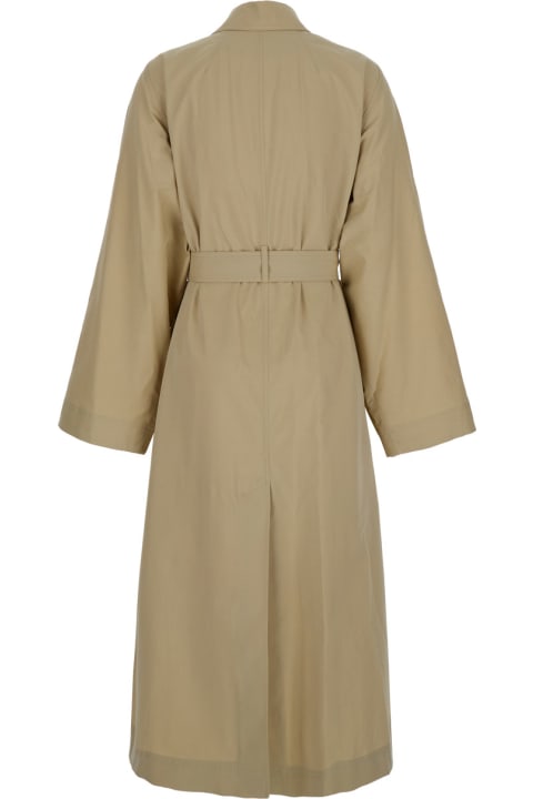 Totême for Women Totême Beige Trench Coat With Matching Belt In Cotton Blend Woman