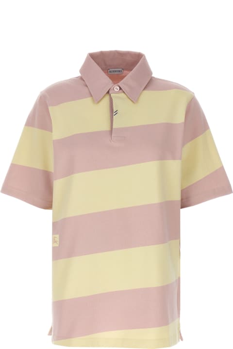 ウィメンズ Burberryのトップス Burberry Logo Striped Polo Shirt