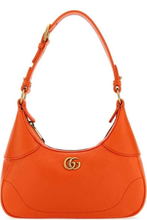 Bags for Women Gucci Orange Leather Small Aphrodite Handbag
