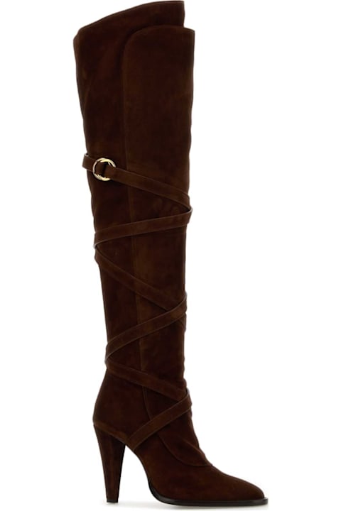 Homeware Saint Laurent Brown Suede Janis Boots