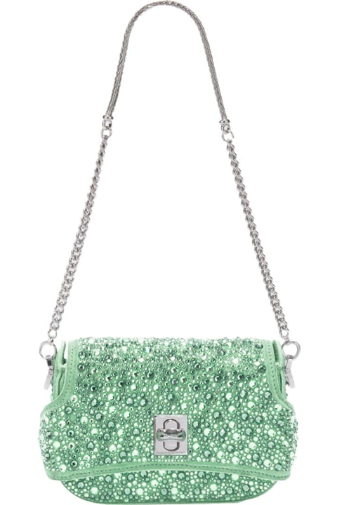 Fashion for Women Ermanno Scervino Green Audrey Bag With Crystals