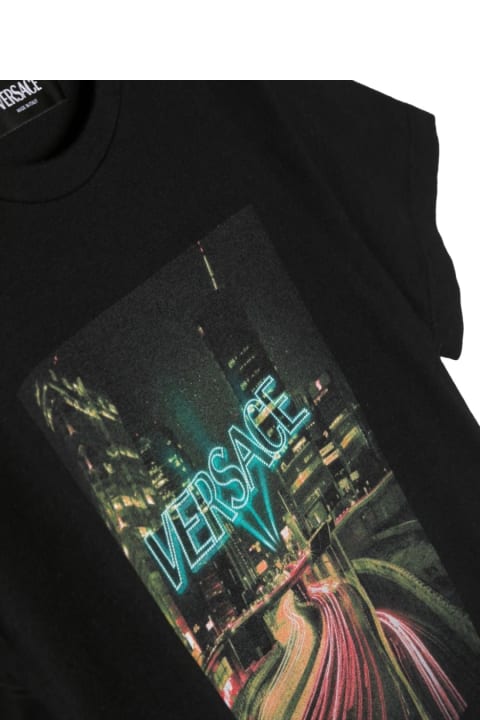 Versace for Kids Versace Versace Blinding Lights Print Jersey T-shirt