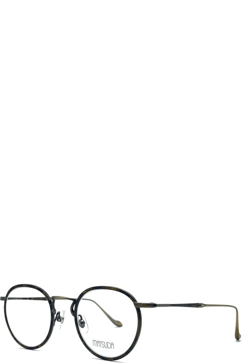 Matsuda Eyewear for Men Matsuda M3058 - Shiny Antique Gold Rx Glasses