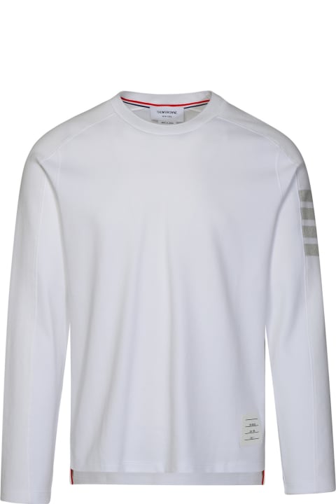 Thom Browne for Men Thom Browne White Cotton Sweater