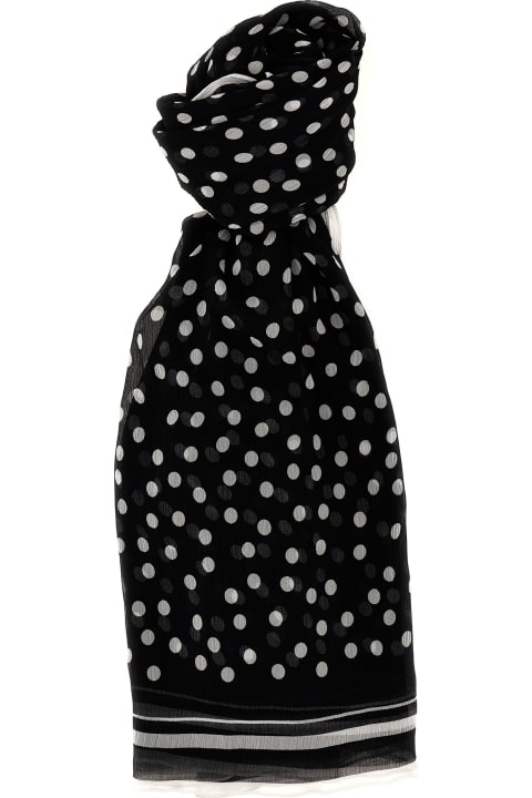 Scarves & Wraps for Women Dolce & Gabbana Polka Dot Chiffon Scarf