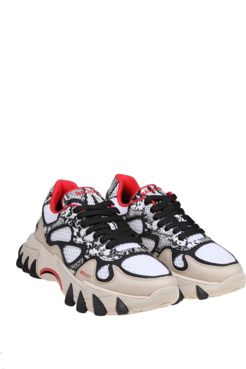 Fashion for Men Balmain Balmain B-east Sneakers In Mix Of Materials With Python Effect